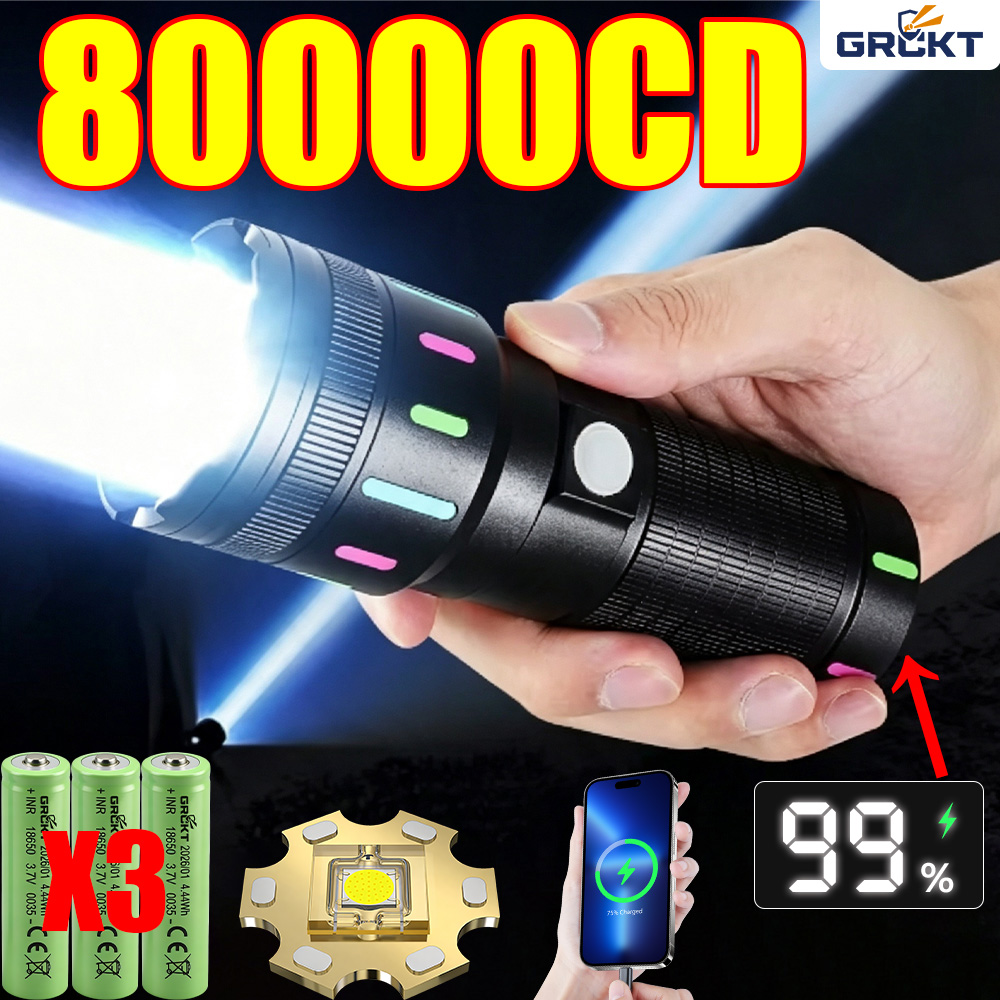 Outdoor Power Bank - 80000CD En Güçlü LED El Feneri