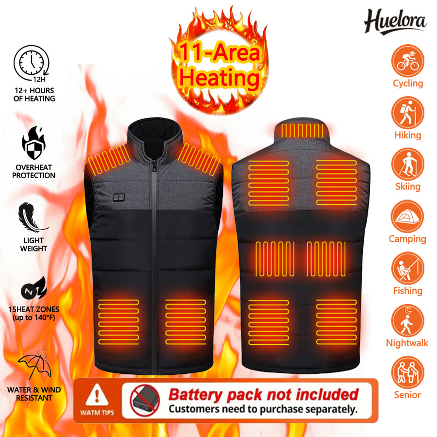 Outdoor Power Bank - 11 Bölge Isıtmalı Dik Yaka Yelek