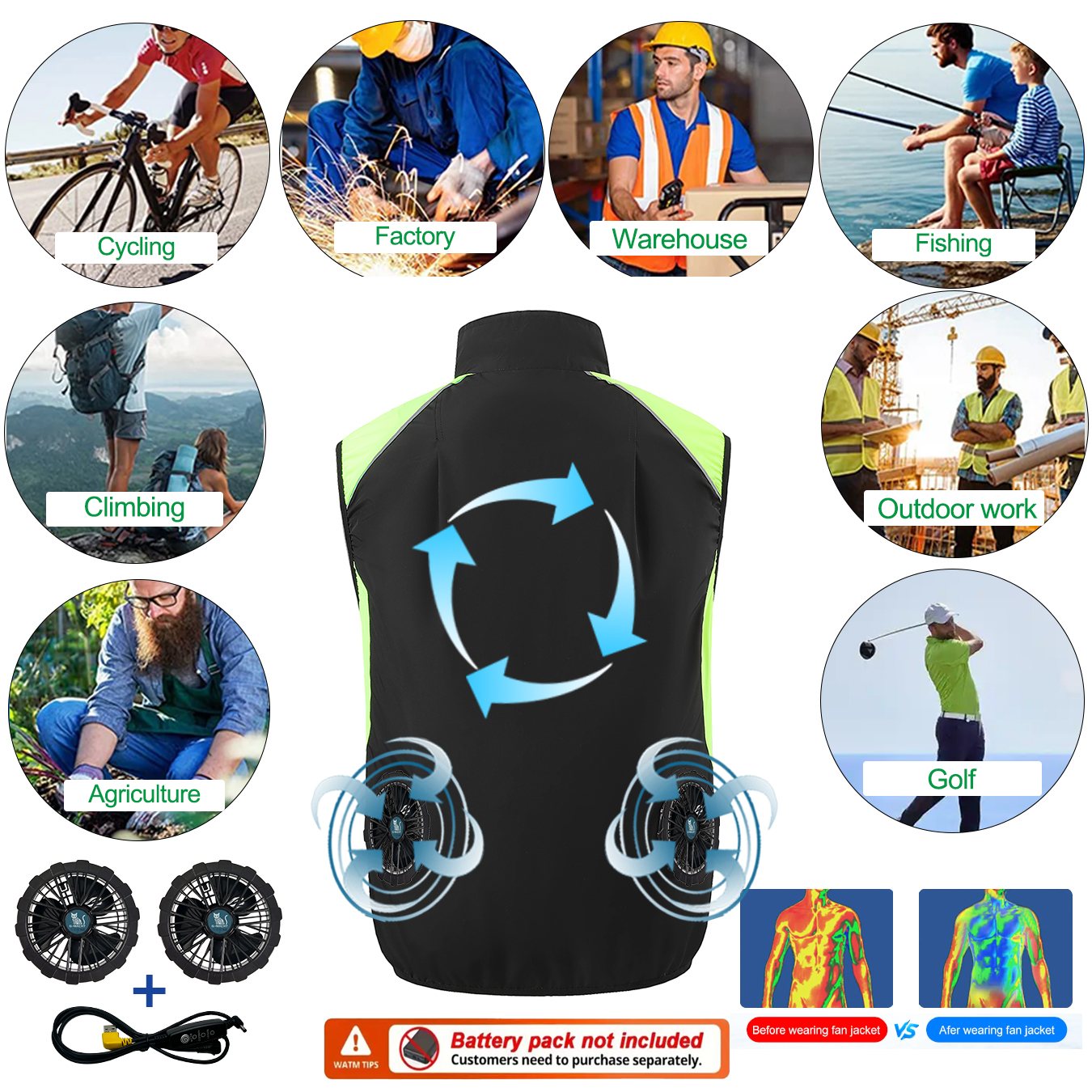 USB Soğutma Fanlı Yelek Yazlık - Outdoor Power Not Working incelemesi ve fiyatı